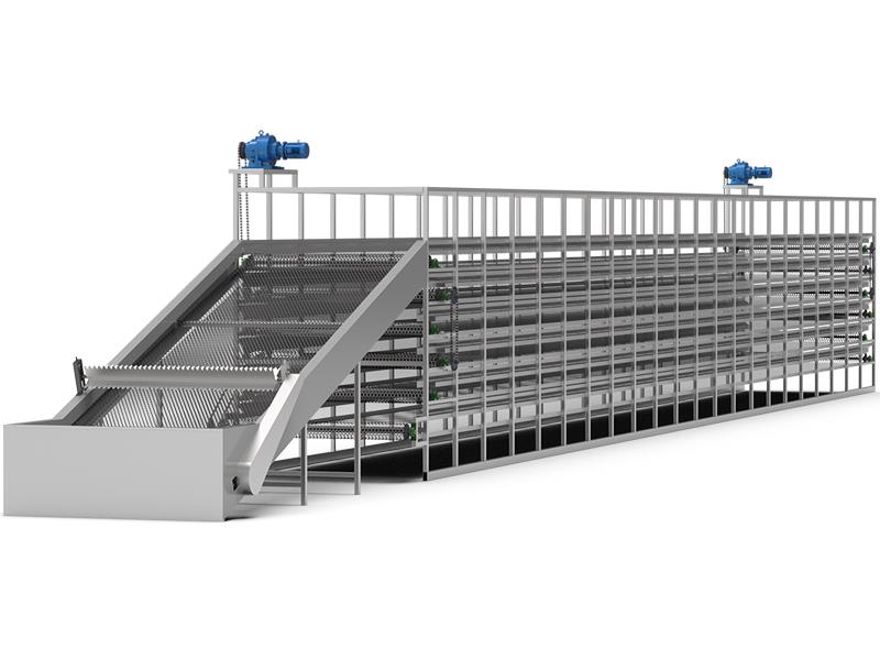 22米农产品食品中药材流水线干燥设备多层网带式空气能烘干机